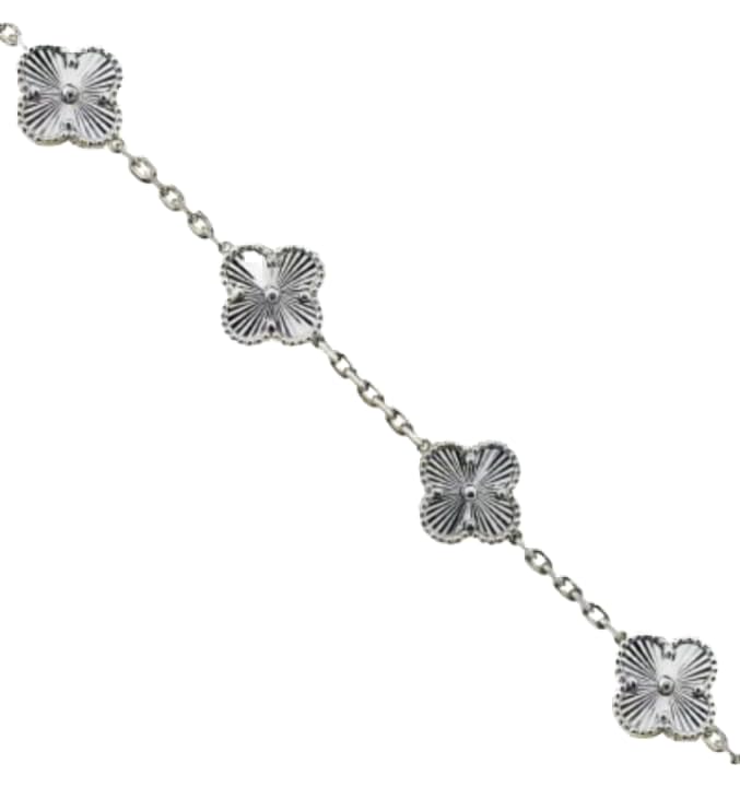 Gold Plated Four Leaf Clover Leaf Bracelet
