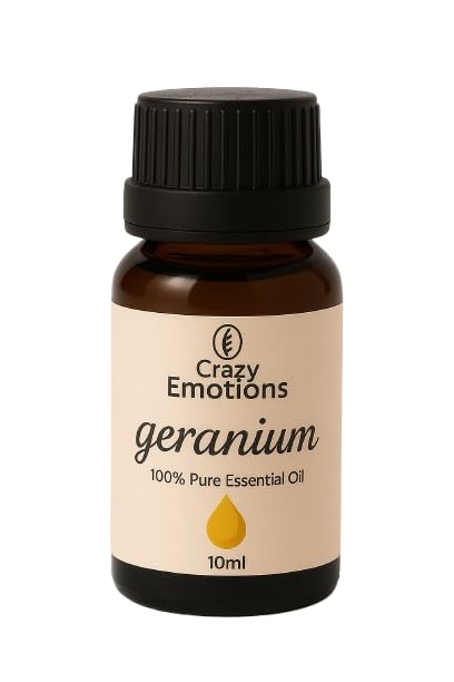 100% Pure Natural Organic Rose Geranium Essential Oil 10 ml