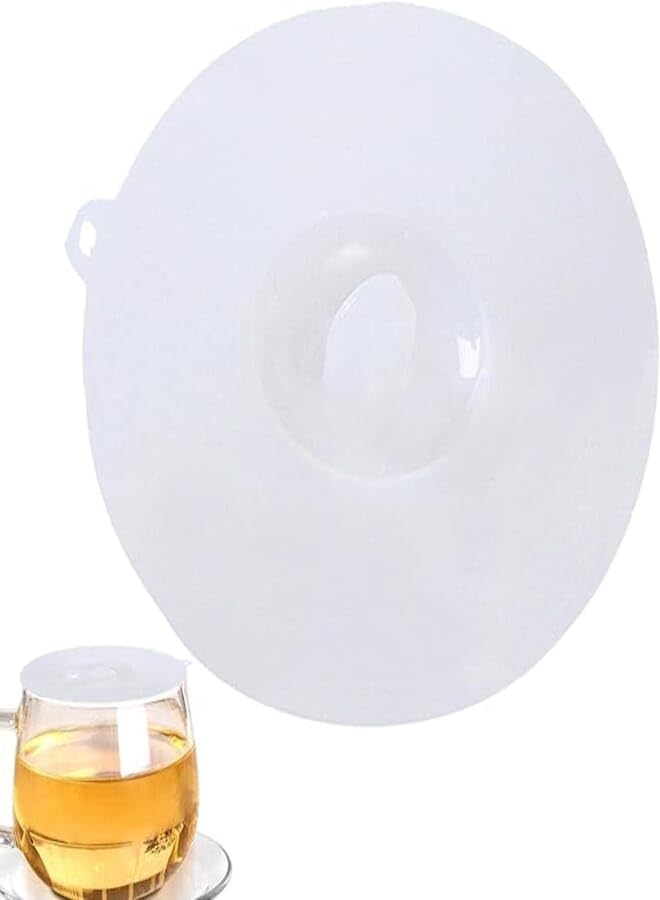 AREXOL Food Grade Silicone Lids 5 Pack Reusable and Flexible Covers for Cups Bowls Plates Safe for Hot and Cold Food Storage Microwave Friendly