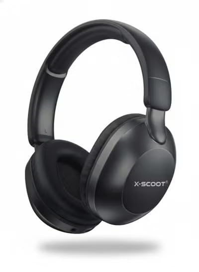 XS-650 High Resolution Stereo Bass Headphones with HD Noise Reduction Mic, Extended Playtime, Extra Soft Cushions, TF Card Support, AUX-In, Type-C Charging and Voice Assistant Compatibility, Foldable