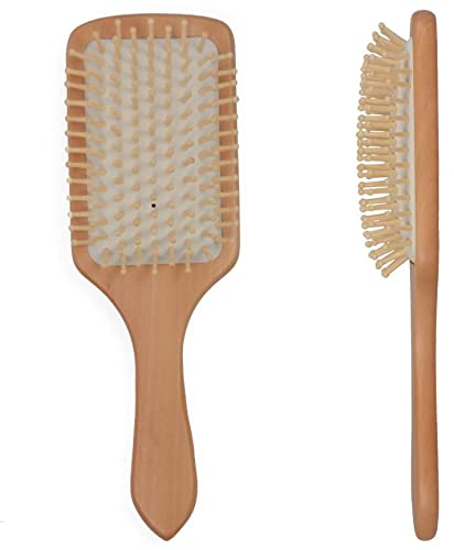 Wooden Paddle Detangling Comb Cushion Airbag Smoothing Pin Scalp Massage Square Shape Hair Brush For Unisex09877773_ with two years guarantee of satisfaction and quality