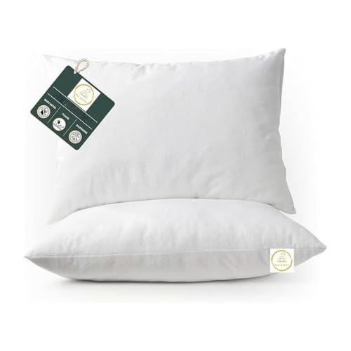 Waterproof Pillow Protectors, 70 x 50 cm, Pack of 2, White, Zippered