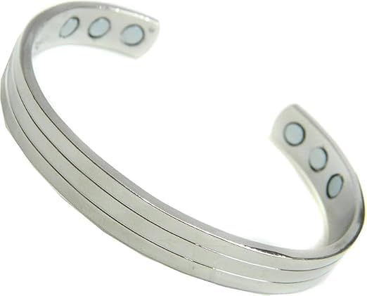 Medical energy bracelet with magnetic stone to get rid of electrical charges in the body, balance and repetitive stress injuries. Unisex Adult