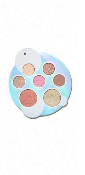Eye Shadow Palette, 7 Colors Glitter Glitter, Light Blue