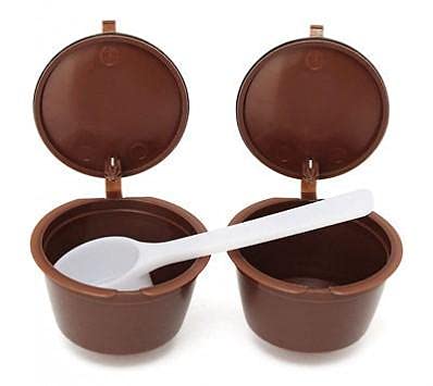 Coffee refill capsule, 2 cups, 1 scoop, set for Dolce Refillable