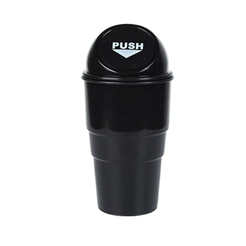 KaberTrade KaberTrade Waterproof Plastic Car Trash Can with Lid Foldable Hanging Trash Can (1 Piece, Black, Code:1995) - KaberTrade