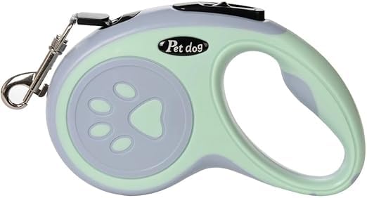 Pet Dog Retractable Dog Leash (Mint Green & Grey, 5 Meters)