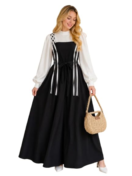 ملابس نسائية قطعتين نمط كوري فستان سلوبت + بلوزة بأكمام قصيرة Cbh Imported Fashion Fashion One Size 65k 70K Code 1032