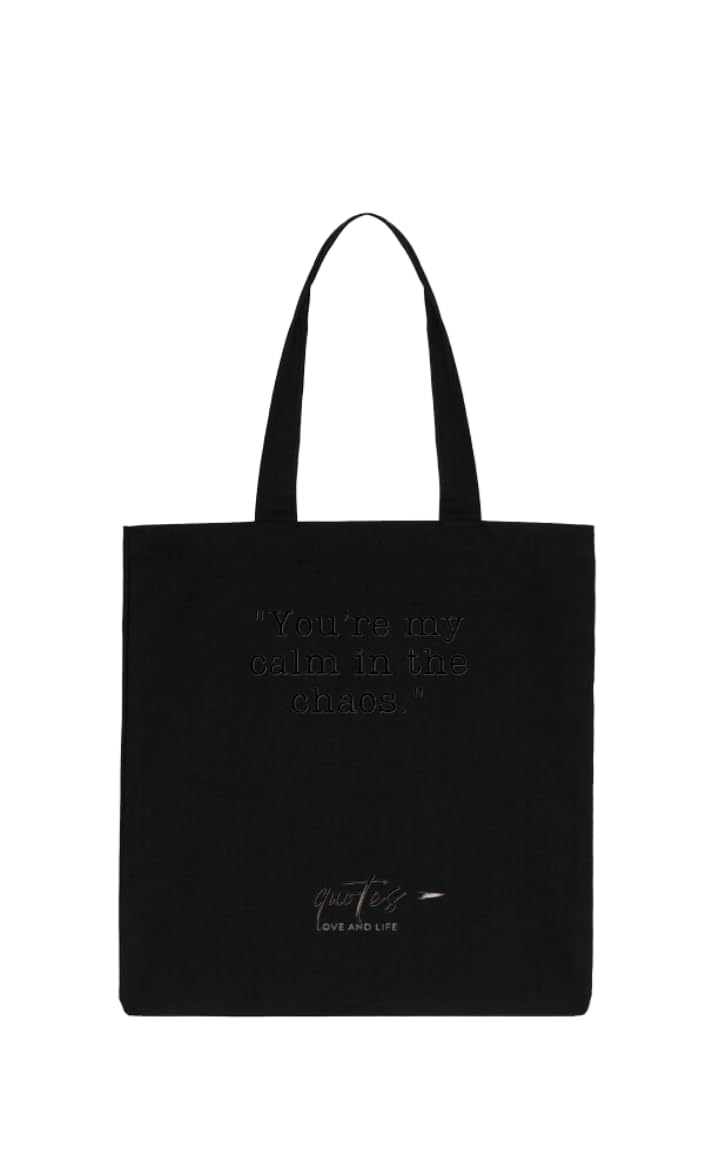 You're My Calm in the Chaos VaIentine coupIe Toty bag Black