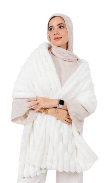 Shawl Faux Fur Luxury Women Wrap Scarf Women Fur Lined Silk Soiree Suitable In Wedding Or Dinner Or Party And Regular Days And As A Gift Value And Unique