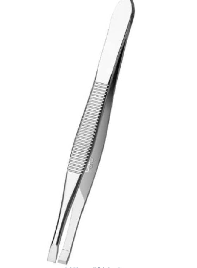 Tweezer Stainless Steel Slant Tweezer -Silver