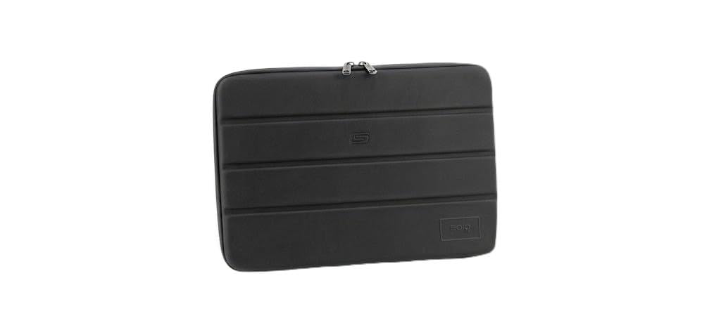 Solo Sleeve Laptop Sleeve, Hard Shell Case, Black, Polyester, 14 Inch, Lightweight, Professional Style