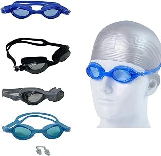 SMART FIT ® ADVENTURE READY FOR ADVENTURE: kids swim goggles for unforgettable experience with Adult Swim Goggles for Kids, Anti-Fog and UV Protection, No Leak, Clear Vision (Black)