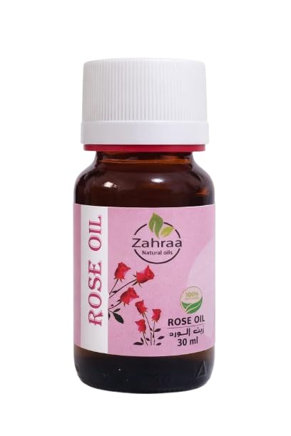 AL ZAHRAA Natural Oils – 100% Pure Edible Rose Oil 30ml – Food Grade