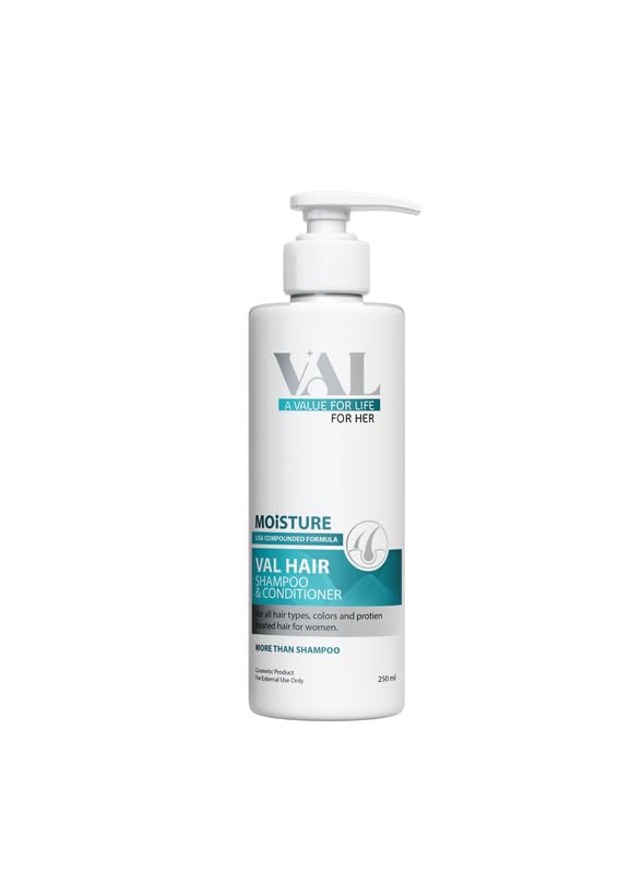 Val Moisturizing Hair Shampoo & Conditioner for Her – Deep Cleansing & Hydrating, 250ml