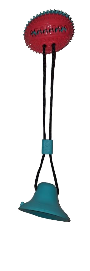 Spiked Ball Tug Toy 35 cm (Teal & Red)
