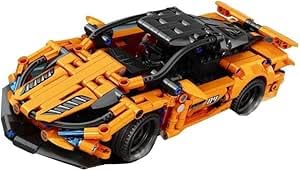 Orange Sportts Car Building Set, Race Car Model Toy for Kids