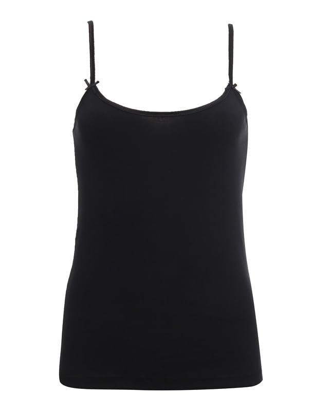 C&K Satin Embroidered Spaghetti Strap Cotton Undershirt for Women