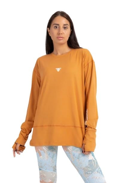 Fit Freak Womens Hazel Brown Warm-Up Modest Top Modern (pack of 1)