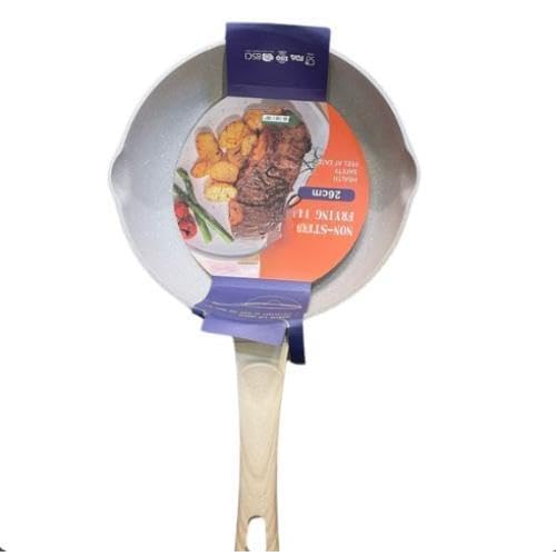 Home Care WA-427 26cm Frying Pan Durable Stainless Steel Cooking Essential, Pack of 1 - Stainless Steel