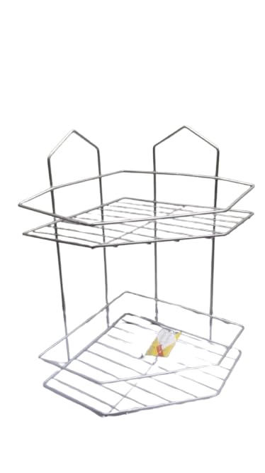 Bathroom Hardware Holder (Classic Corner Shelf Unit with 2 Tiers)