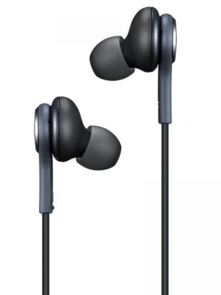 USB-C Wired In-Ear Stereo Earphones compatible with Samsung Galaxy Note 10/Note 10 Plus, S10, S9, S10e with Built-in Microphone and Volume Control Type c hands-free (Black -AK)