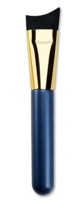 Makeup Brushes, Curved Head Brush 3pcs Easy To Hold For Liquid BB Cream -1pc -dark blue color