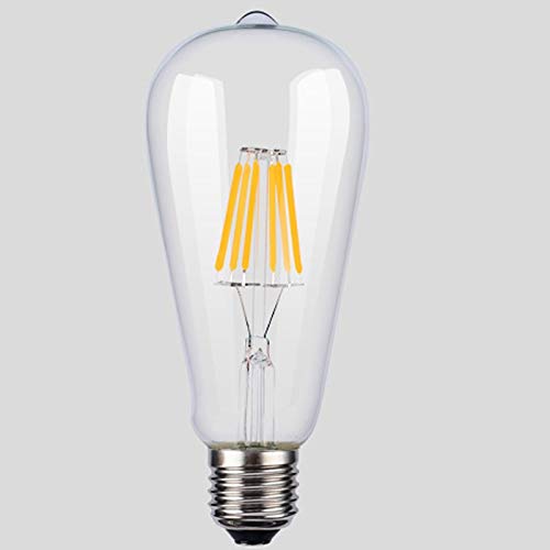 Retro ST64 Glass COB LED Edison Bulb e27 220V 4W LED Filament Lamp Ampoule Lampara Bombilla LED 4W Bulb Edison-Yellow Color