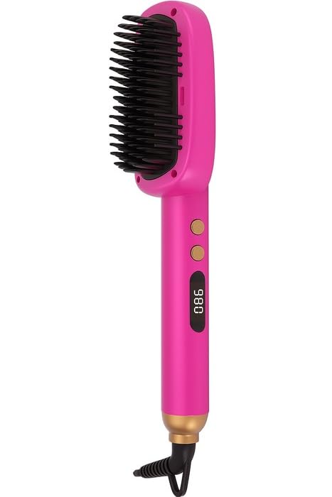 Electric Hair Straightener Brush HG-1001 - Fast Heating with LED Digital Display, Heat Control, Suitable for All Hair Types