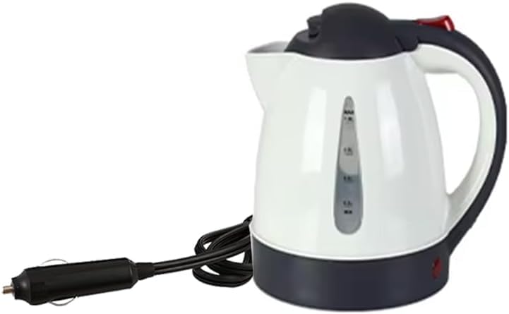 Kettle, Drink Kettle for Car and Trucks, Ideal for Heating Water for Instant Coffee and Tea (12V, 1 Liter- by Nasmah Store