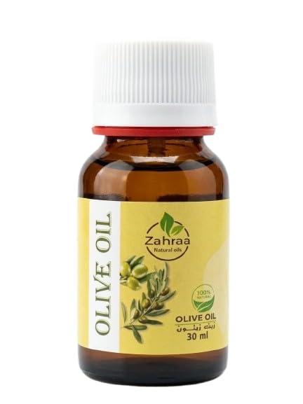 AL ZAHRAA Natural Oils – 100% Pure Extra Virgin Olive Oil 30ml – Cold Pressed - 30 ml