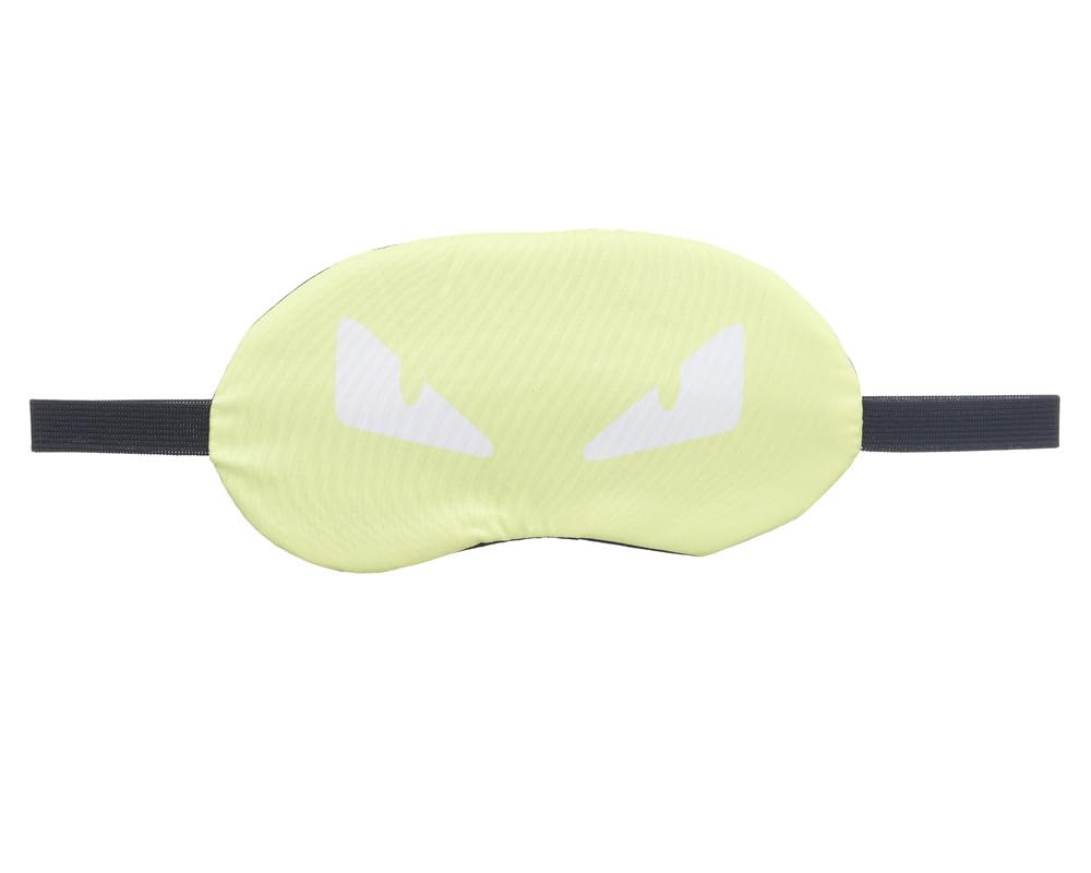 LORENZA Comfortable Satin Sleep Eye Mask, Yellow and White, Rolnza-Eye-1-Yellow
