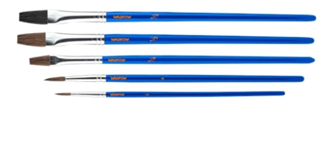 Fine Line Paint Brush Set of 5, Blue, WXA1K05