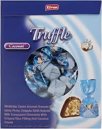 Elvan Truffle Milk Chocolate Filled with Coconut and Rice Crisp, Coconut, 1.5 kg Box