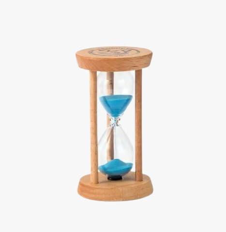 5 Minute Hourglass: elegant design for accurate and quiet timekeeping" Hourglass combines art and function.