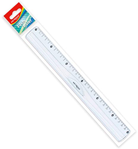 Keyroad Plastic Ruler Kr971050-30 Cm, Clear