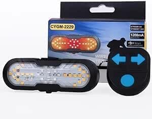 LOKY BOY Bike Tail Light, Bike Light, Remote Control Turn Signal LED Light, Bike Headlight and Taillight Remote Control Bicycle Reflectors for Night Riding