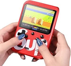 TRUE FIT®-Handheld Game Console for Children,Retro Game Player with 2.5" 8-Bit LCD Portable Video Games,The 80's Arcade Video Gaming System,Built-in 129 Classic Old School Games Entertainment
