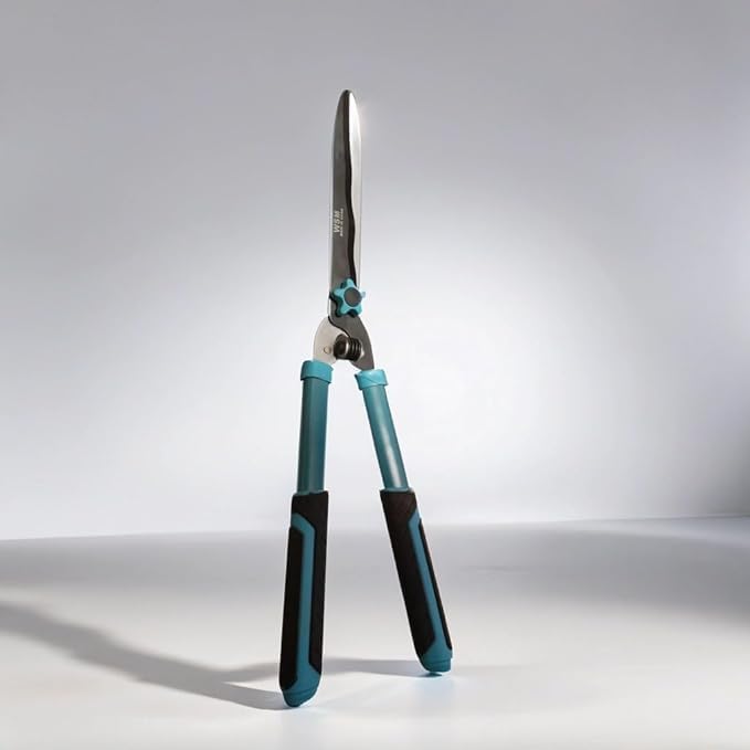Large Garden Pruning Shears, Stainless Steel Blades, Plastic and Rubber Handles, Blue and Black, Suitable for Trees, Plants, Hedges