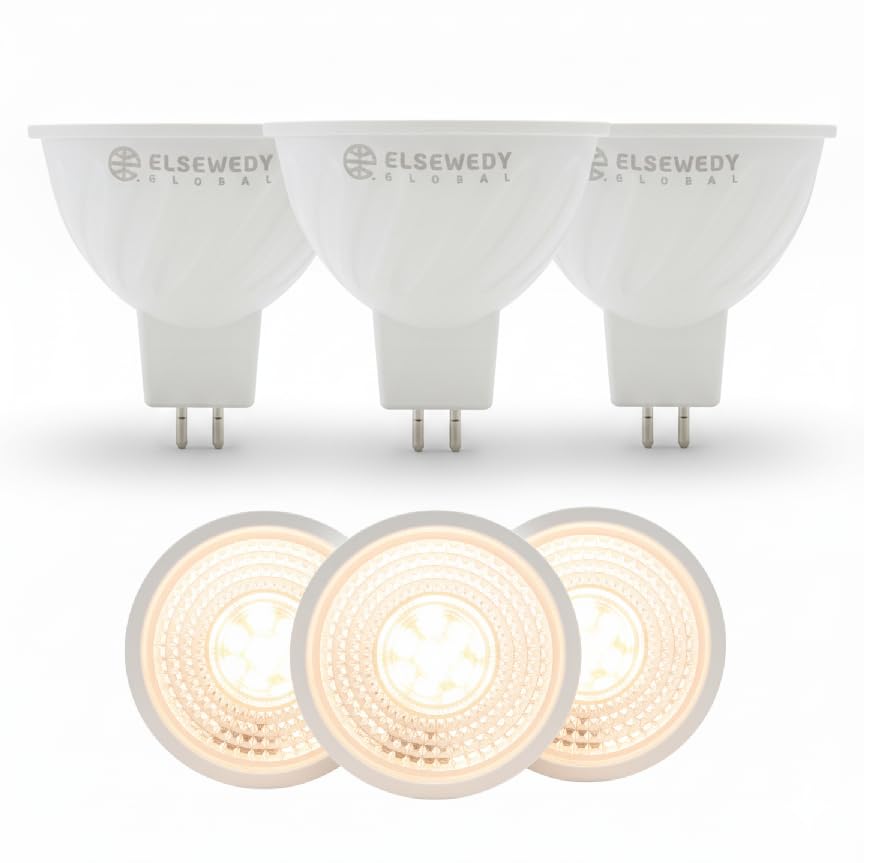 Pack of 3 Premium LED Spot MR16 GU5.3 Fork Base | 5W Bulb | 5 Years Warranty | | Warm Light 3000K | Replaces 50W Halogen | OSRAM Chip | 450 Lumen | A+ Energy | 25,000 Hours | for Home, Office, Club