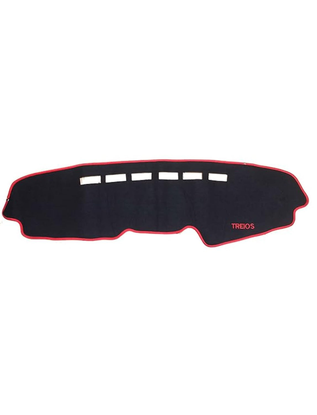 Kaber Misr 2020 Car Dash Mat And Brushes - Keeps The Car Dashboard From Dust And Sunlight - Suitable For Trios - Black Line Red