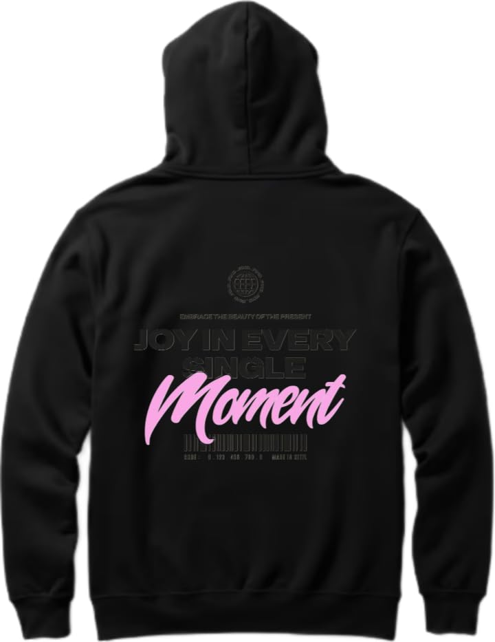 JOY IN EVERY SINGLE Moment Hoodie Back Black