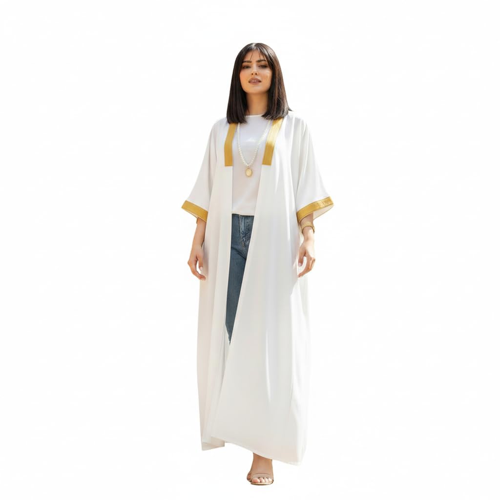 Sunset Chiffon Ramadan Kaftan Abaya Kaftan Kimono Bisht - Jubeir Restaurant