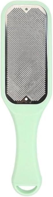Foot file for removing dead skin - Stainless steel pedicure tool | Heel crack remover, reusable foot scrubber, callus remover, smooth feet-M37 (Mint green)