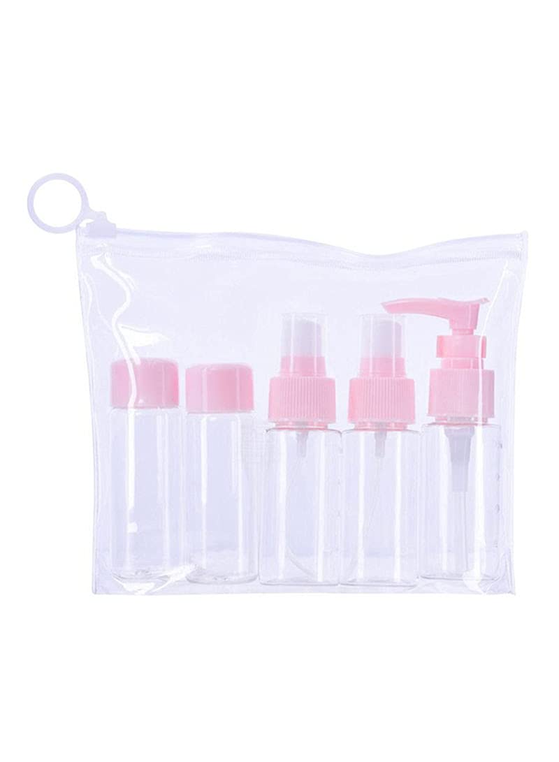 COOLBABY 5Pcs Empty Spray Bottles Portable Travel Makeup Cream Bottles Cosmetics Bottles Refillable Plastic Makeup Bottles