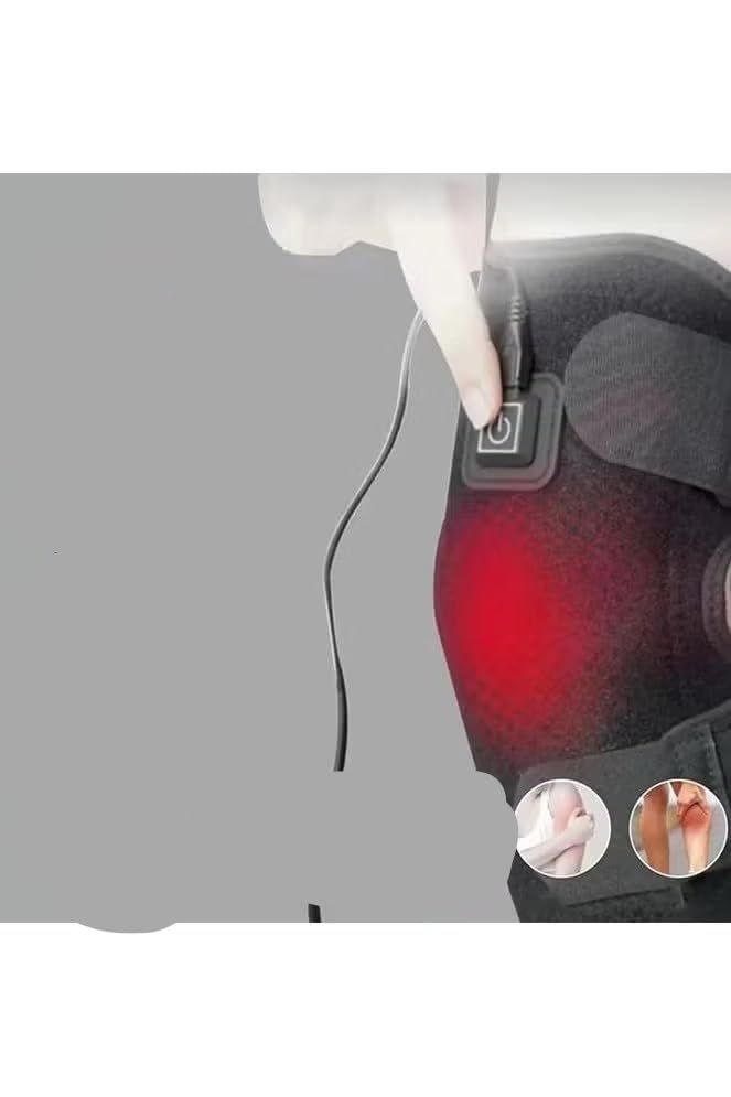 Heated Knee Brace, Knee Heating Pad for Arthritis Pain Relief, 3 USB Electric Heated Knee Brace with Temperature Control, Heat Therapy for Joint Pain, Swelling, Cramps, Rheumatism