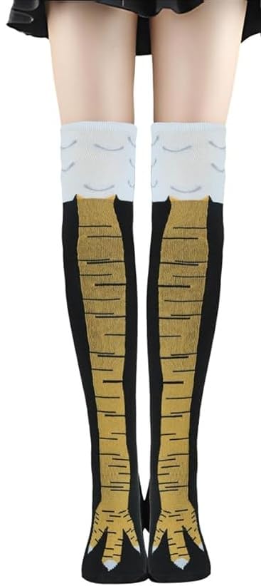 3D Chicken Man Long Socks – Unique Eye-catching Design | Comfortable Elastic Material | Modern Style
