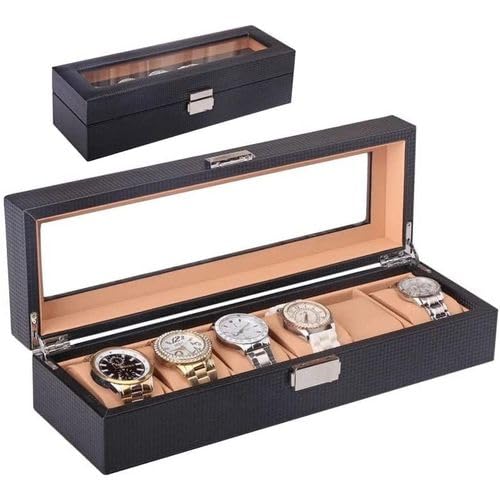 Leather Watch Box 6 Compartments