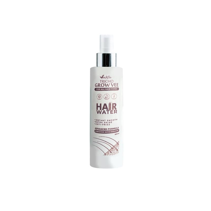Tricho Grow Vee Hair Water Spray | Moisturize and soften hair in 10 seconds | For all hair types | no heat needed | Powered by Aquaxyl, Keratin, Rosemary extract | 200ml