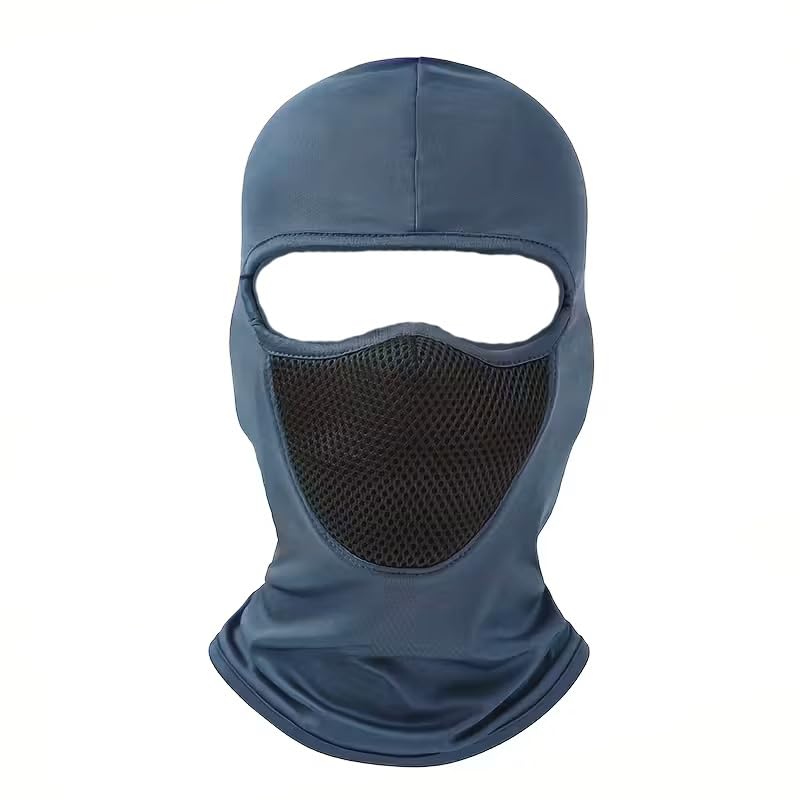Rana Store Windproof Cotton Balaclava Neck Gaiter Full Face Cover Mask for Men and Women Cycling Equipment (Balaclava Scarf, 1 Piece, Dark Grey Mesh Filter in Black, Code:9707 9054)